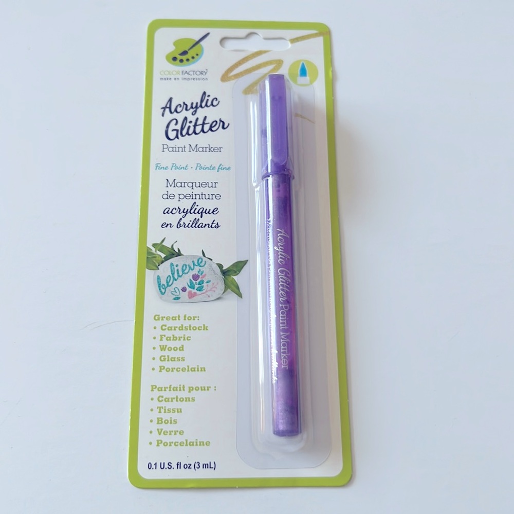 Acrylic Glitter Paint Marker Fine Point (Purple)